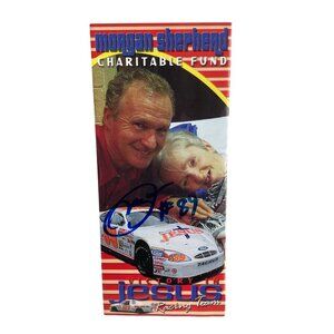 Morgan Shepherd Racing Autographed Brochure Victory in Jesus NASCAR Signed